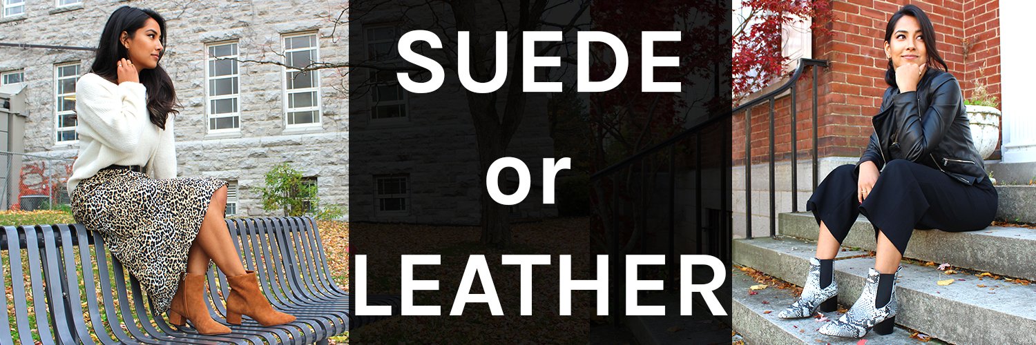 Suede VS Leather heel boy