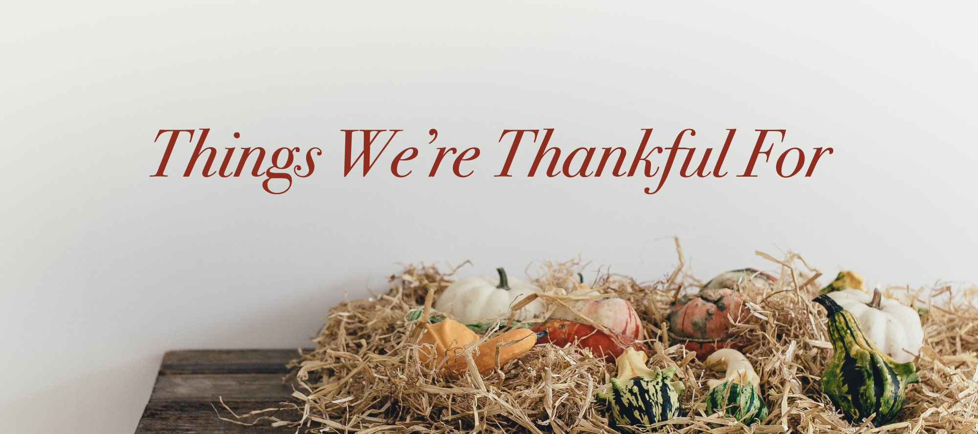 Things We're Thankful For