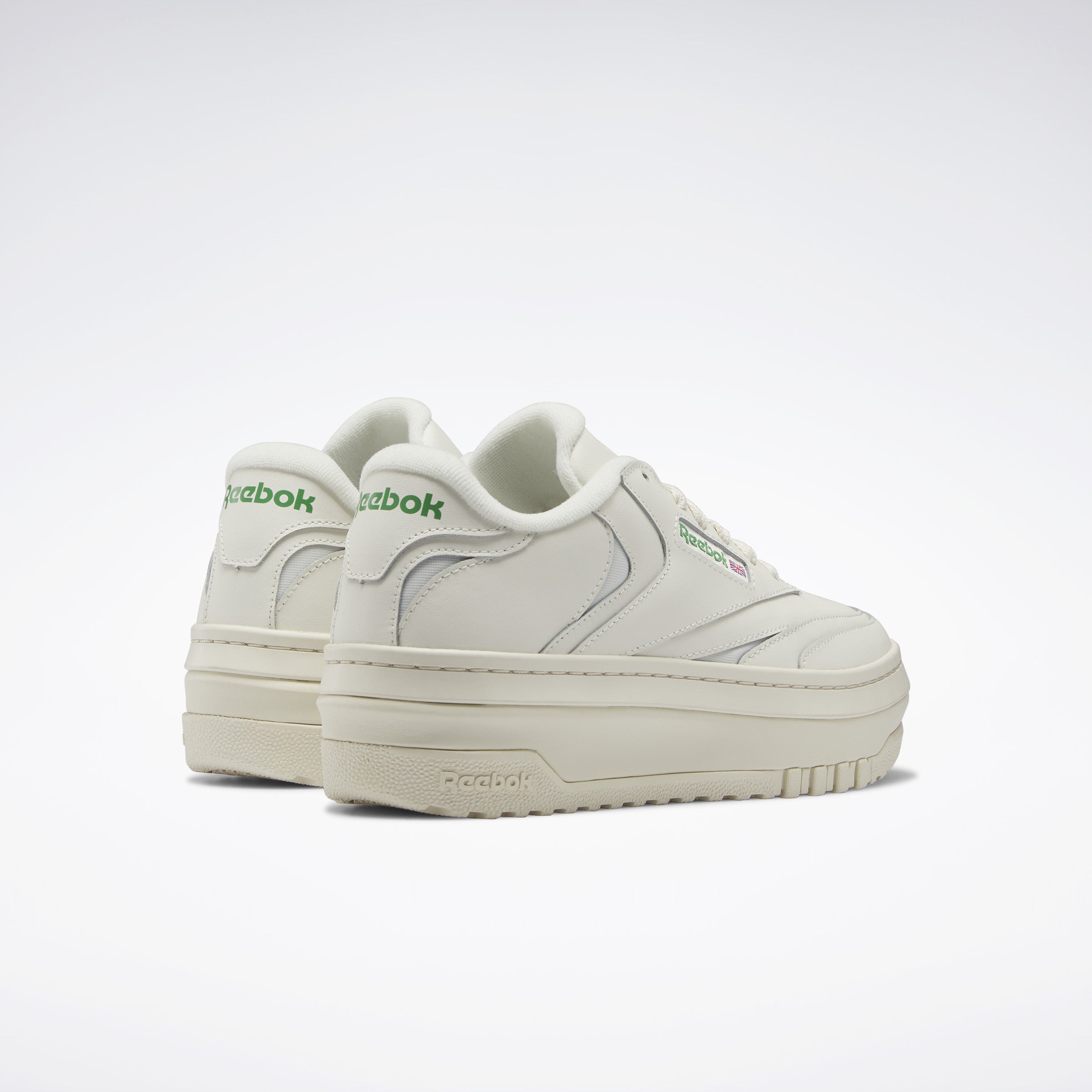 Chaussures Reebok Club C Extra pour femmes, Reebok Classics FTW, coloris craie/craie/vert Glen, taille M