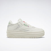 Chaussures Reebok Club C Extra pour femmes, Reebok Classics FTW, coloris craie/craie/vert Glen, taille M