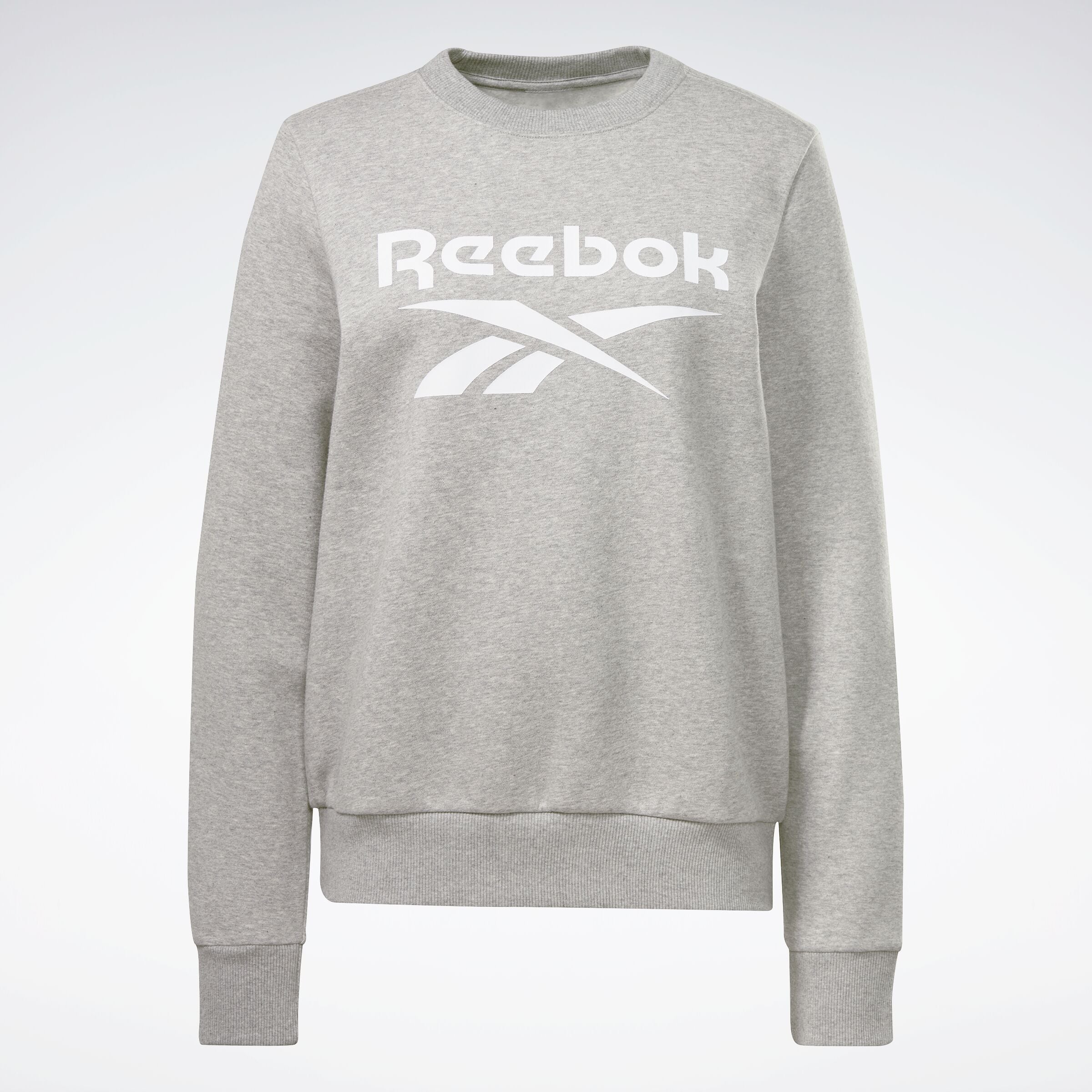 Reebok Women's Reebok Id Big Logo Fleece Crew  In Medium REG