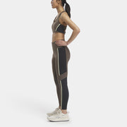 Reebok Apparel  Women's Lux Racer Padded Bra Colorblocked Reebok Training App Women Brown Reg