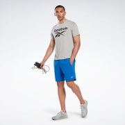 Reebok Apparel  Men's Workout Ready Shorts Reebok Training App Men Blue Reg