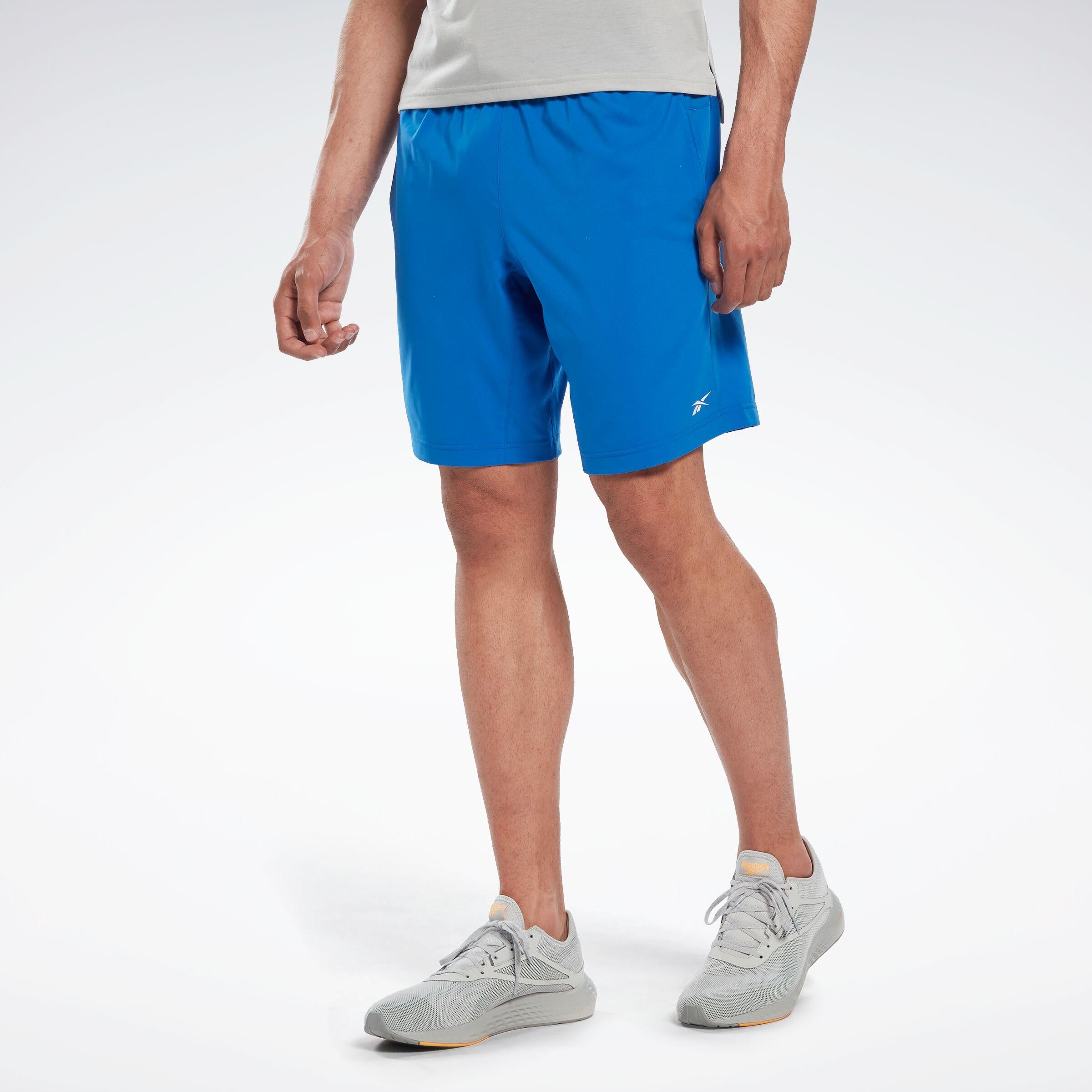 Reebok Apparel  Men's Workout Ready Shorts Reebok Training App Men Blue Reg