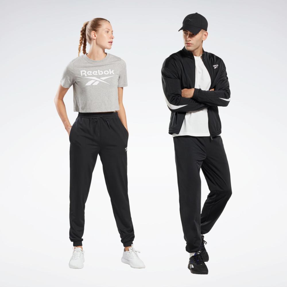 Reebok Apparel  Unisex' Reebok Id Vector Knit Trackpant Reebok Training App Men Black Reg