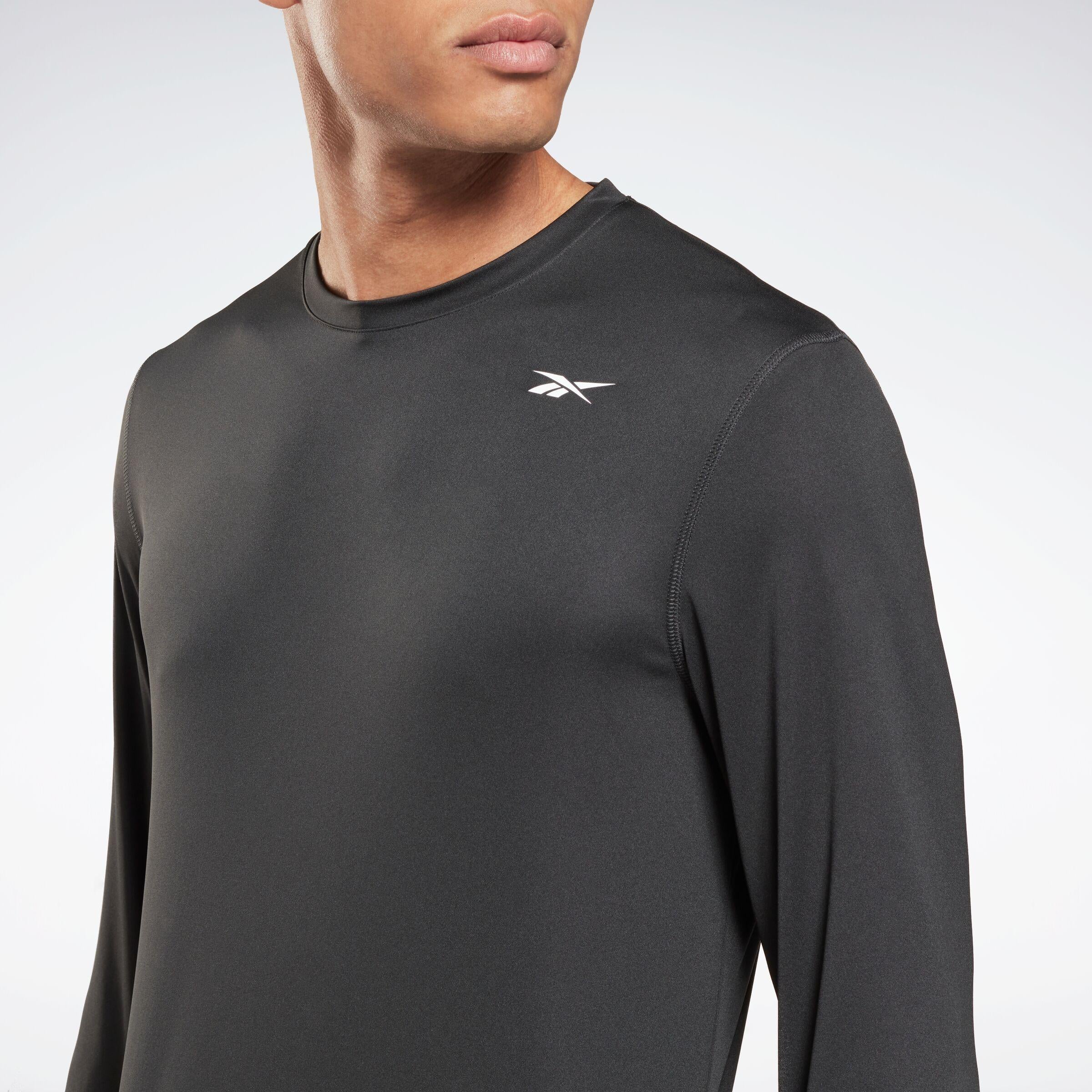 Reebok Apparel  Men's Train Long Sleeve Tech Tee Reebok Training App Men Black Reg