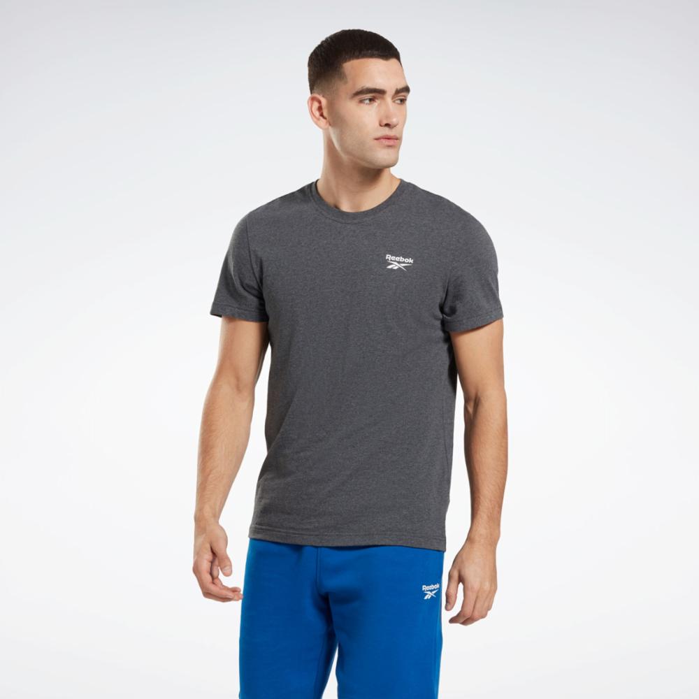 Reebok Apparel  Men's Reebok Identity Small Logo Tee Reebok Training App Men Grey Reg