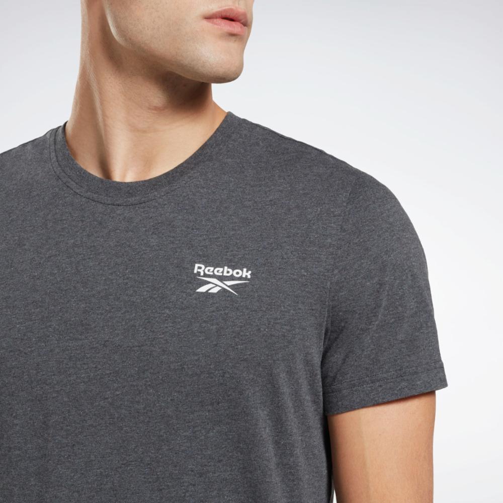 Reebok Apparel  Men's Reebok Identity Small Logo Tee Reebok Training App Men Grey Reg