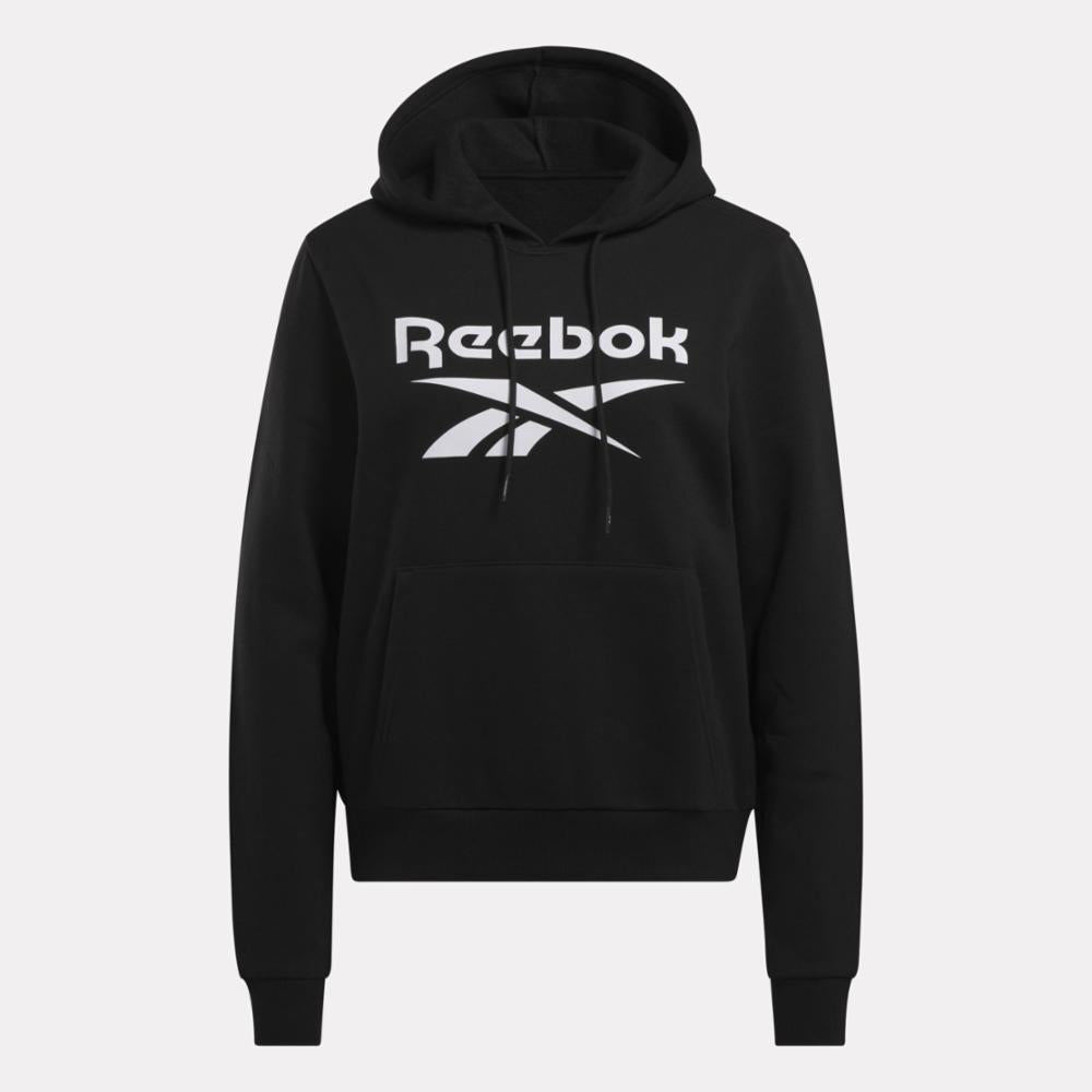Reebok Apparel  Women's Reebok Identity Big Logo Fleece Hoodie Zia Black Reg