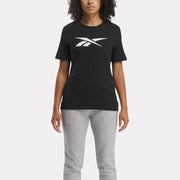 Reebok Apparel  Women's Vector Graphic Tee Reebok Training App Women Black Reg