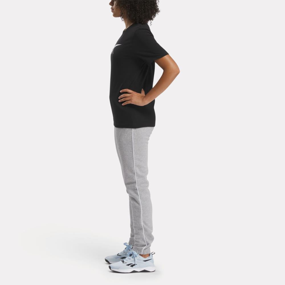 Reebok Apparel  Women's Vector Graphic Tee Reebok Training App Women Black Reg