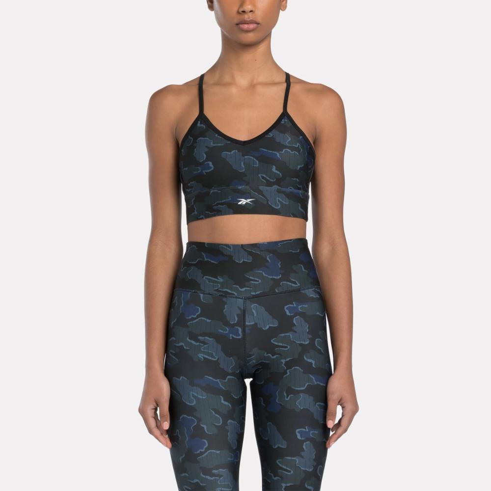 Reebok Apparel  Women's Id Train Camo Bra Reebok Training App Women Black Reg