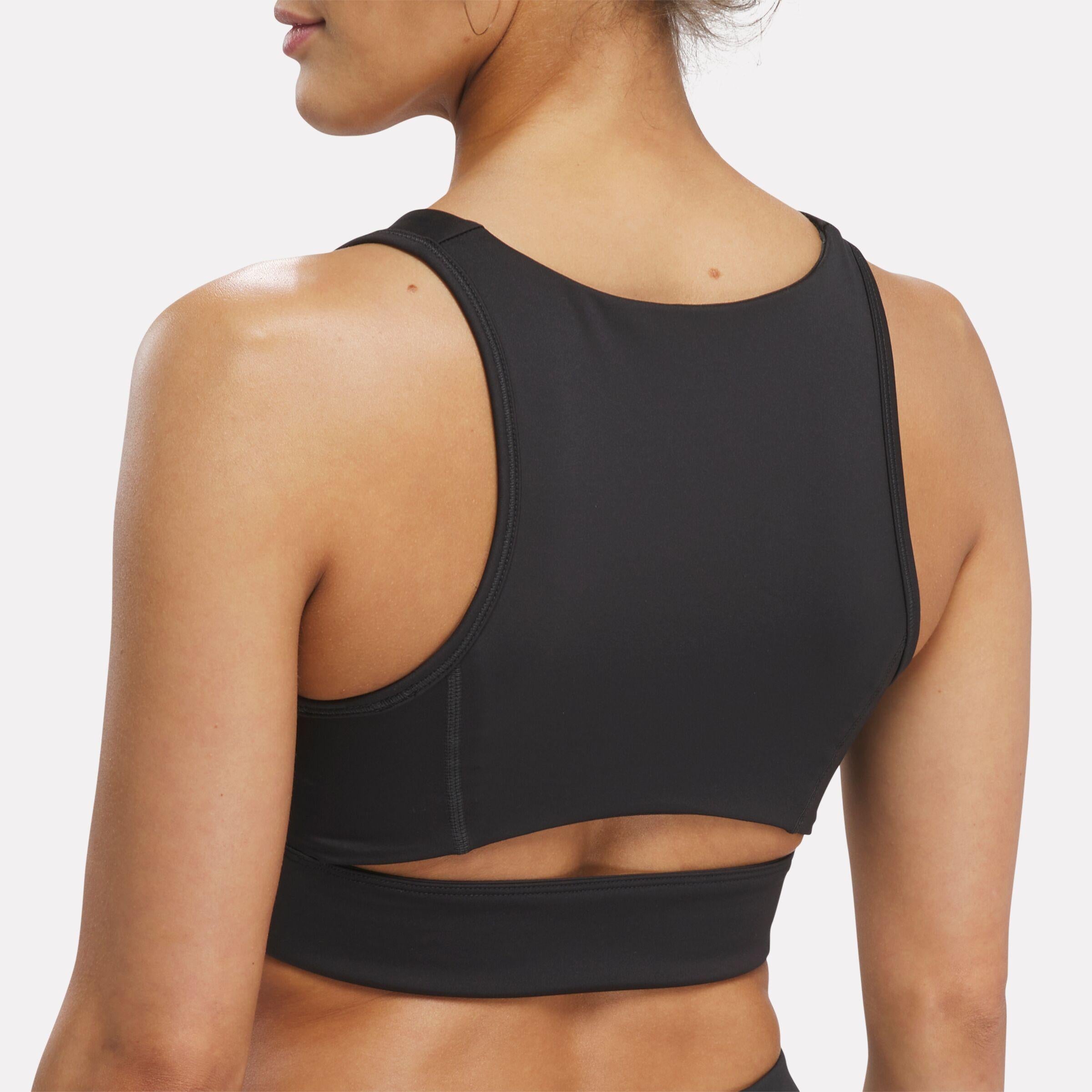 Reebok Apparel  Women's Id Train High Support Bra Reebok Running App Women Black Reg