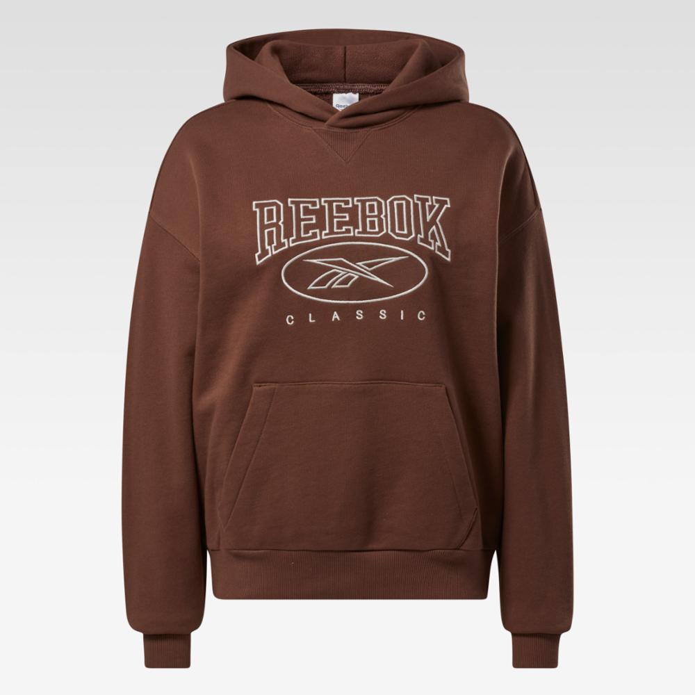 Reebok Apparel  Women's Cl Ae Big Logo Ft Hoodie Reebok Training App Women Brown Reg