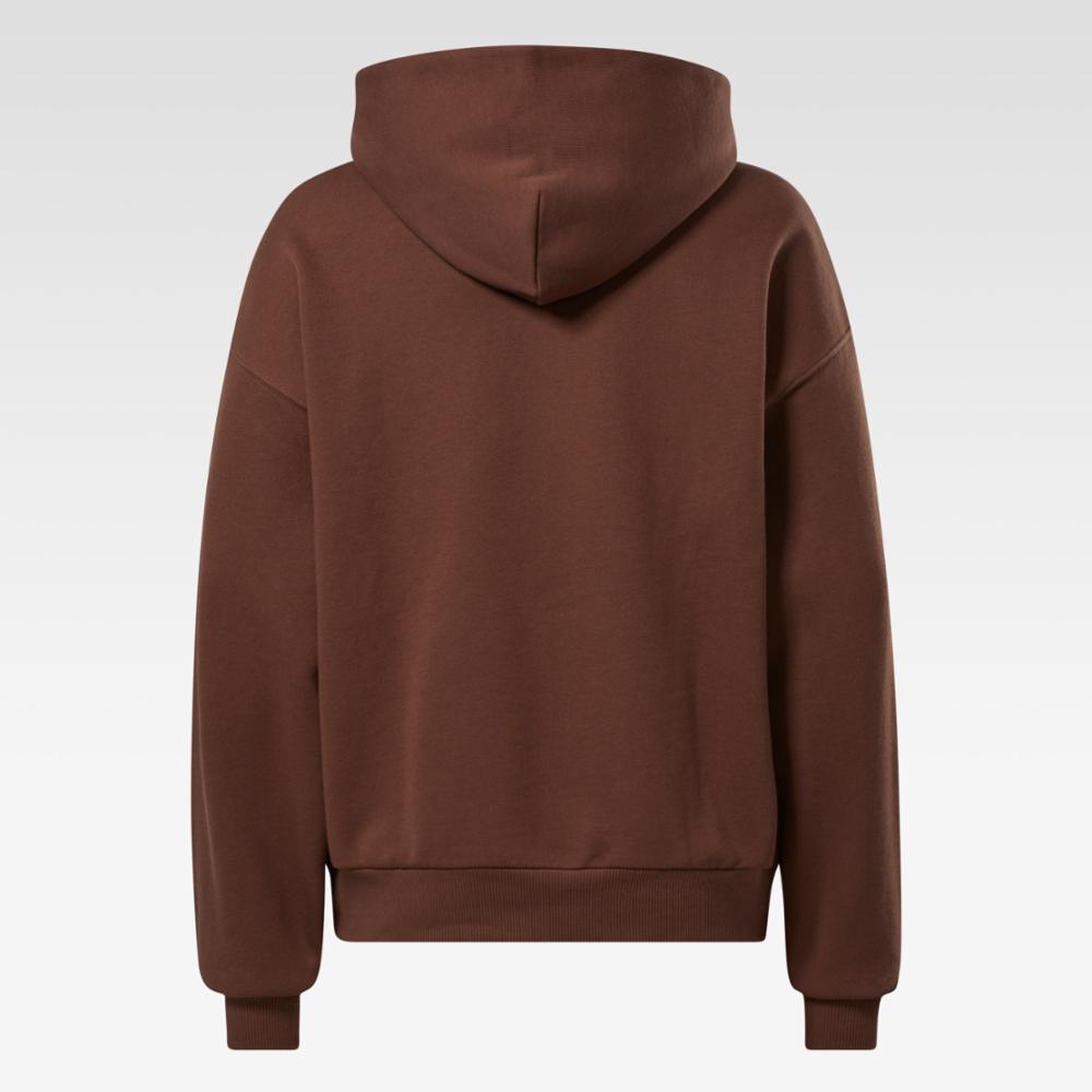 Reebok Apparel  Women's Cl Ae Big Logo Ft Hoodie Reebok Training App Women Brown Reg