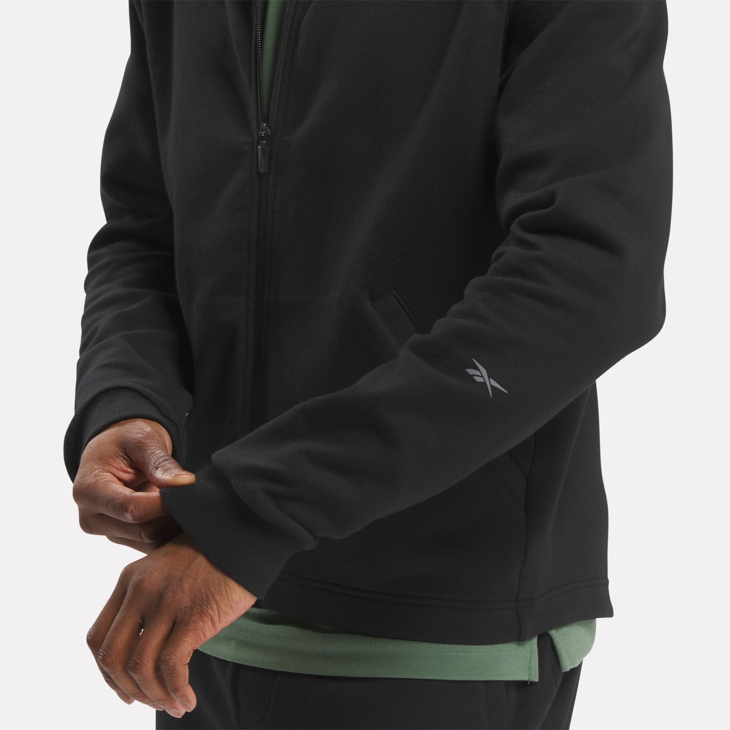 Reebok Men's Activ Coll Dreamblend Fz Hoodie  In Black REG