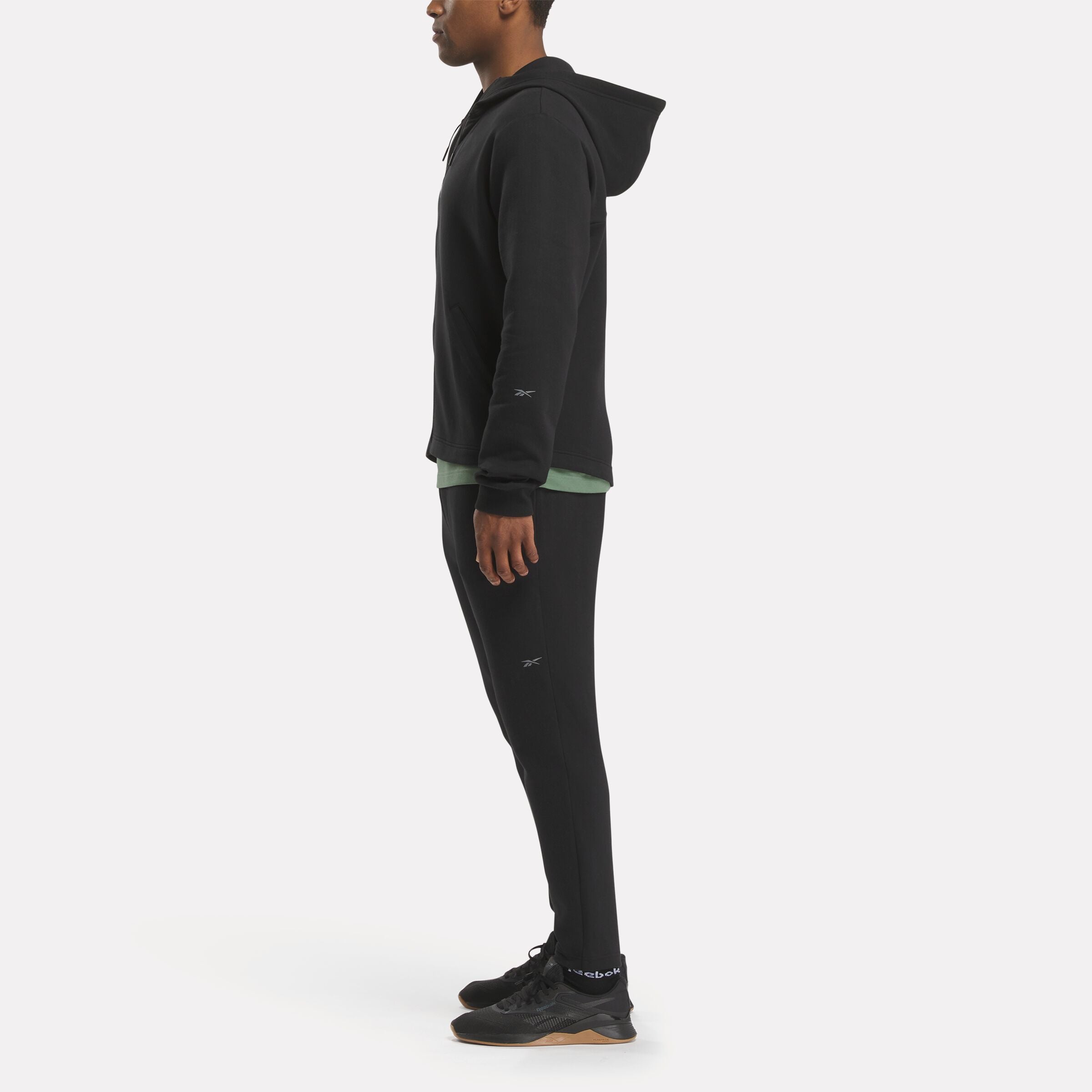 Reebok Men's Activ Coll Dreamblend Fz Hoodie  In Black REG