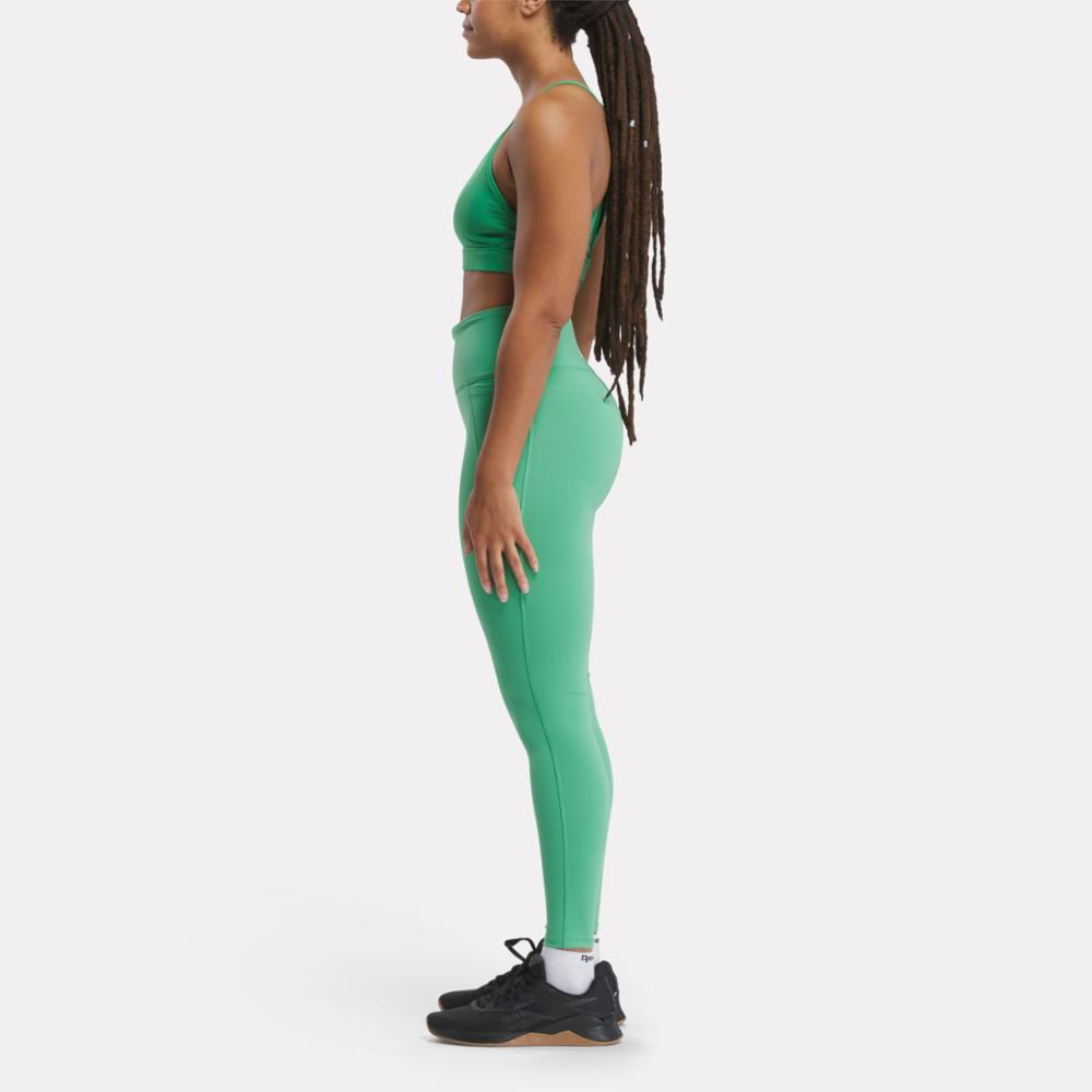 Reebok Apparel  Women's Lux Hr Tight Reebok Training App Women Green Reg