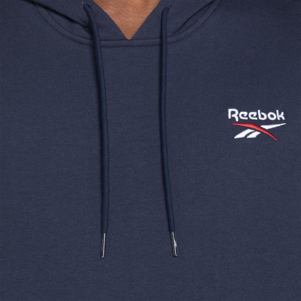 Reebok Apparel  Men's Reebok Identity Small Logo Fleece Hoodie Reebok Training App Men Blue Reg