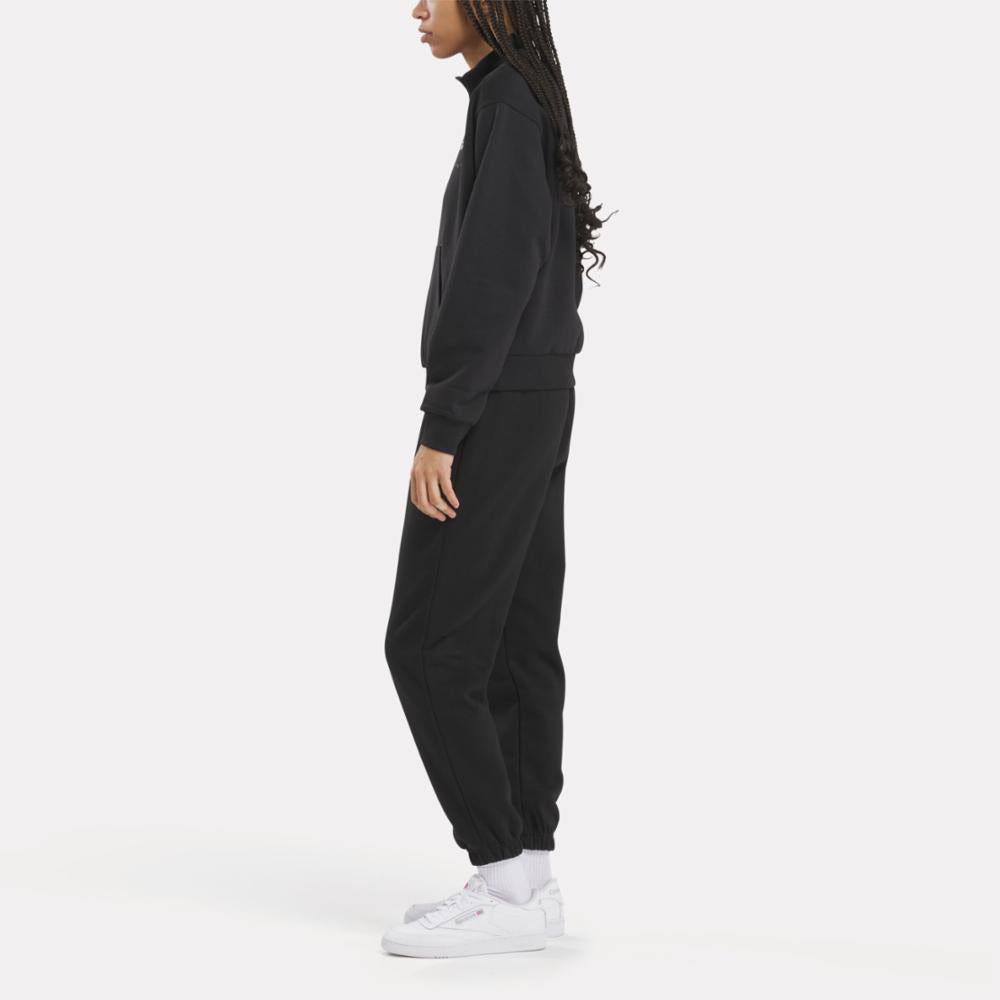 Reebok Apparel  Women's Q3 Ide Fleece Midlayer Reebok Training App Women Black Reg