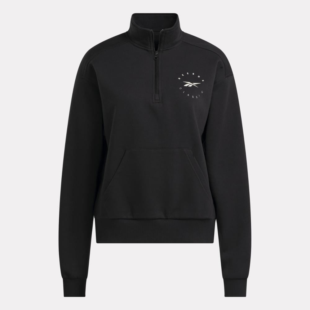 Reebok Apparel  Women's Q3 Ide Fleece Midlayer Reebok Training App Women Black Reg