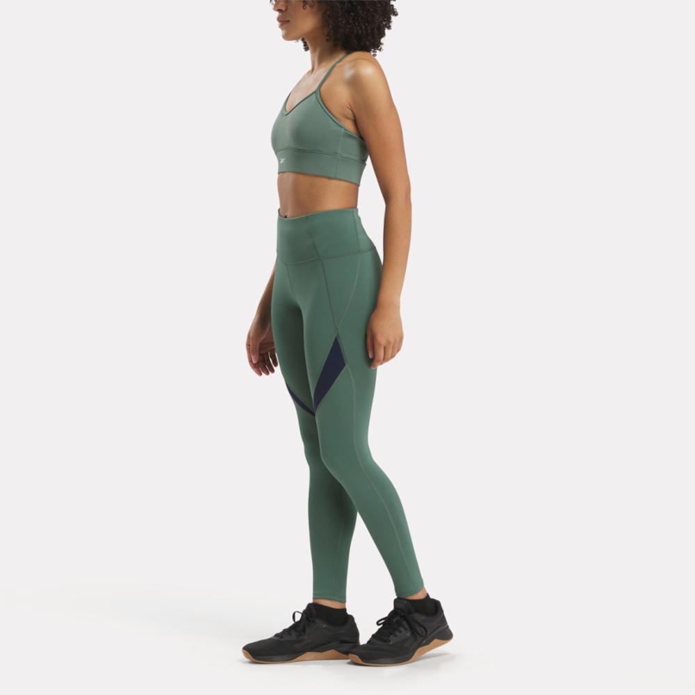 Reebok Apparel  Women's Id Train Tri-Back Bra Reebok Training App Women Green Reg