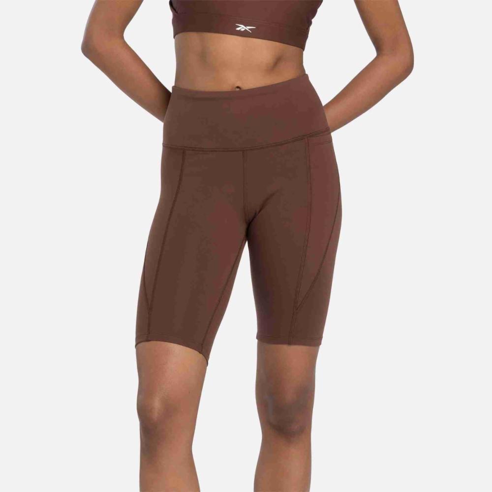 Reebok Apparel  Women's Lux High Rise Bike Short Reebok Training App Women Brown Reg