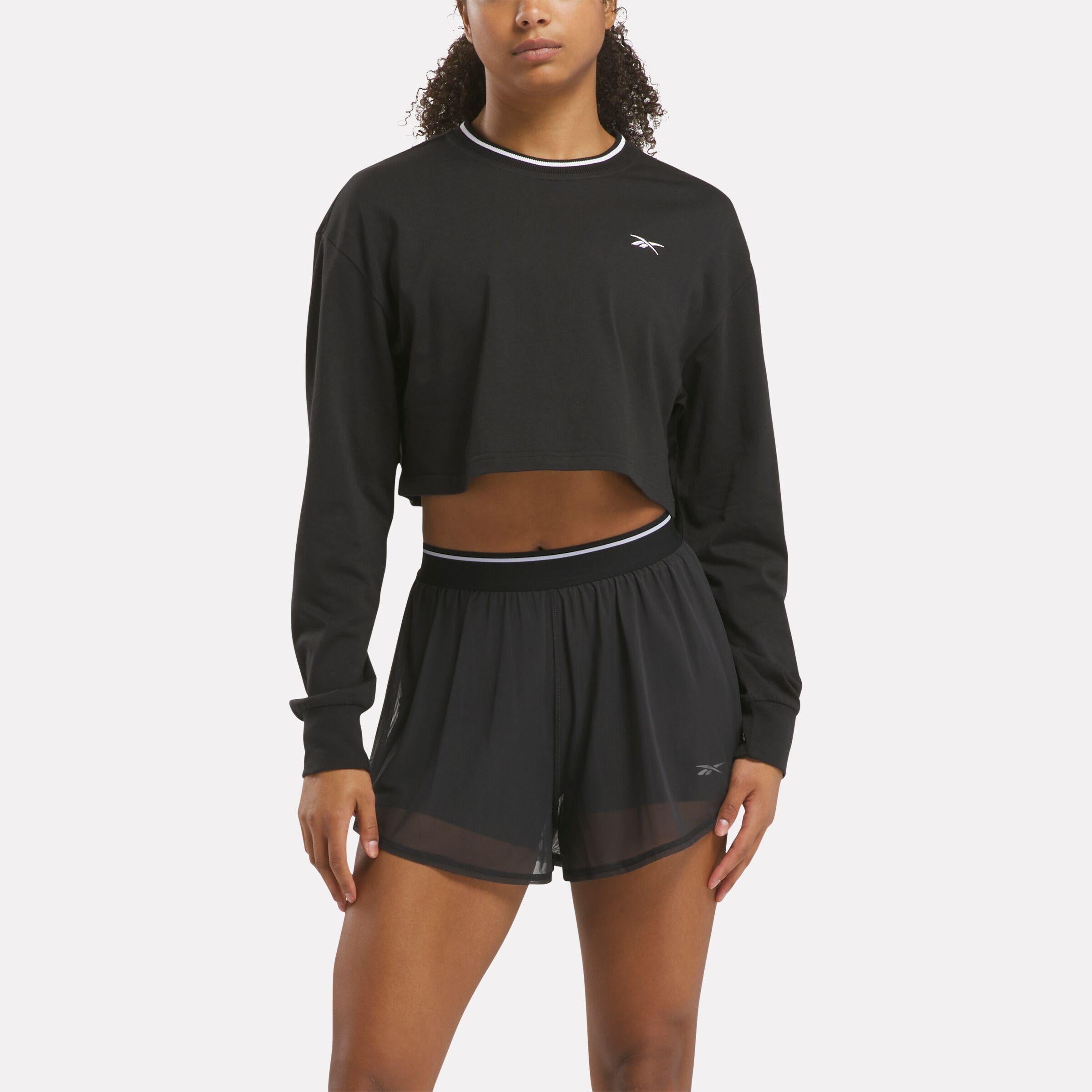 Reebok Apparel  Women's Team Ls Crop Reebok Training App Women Black Reg