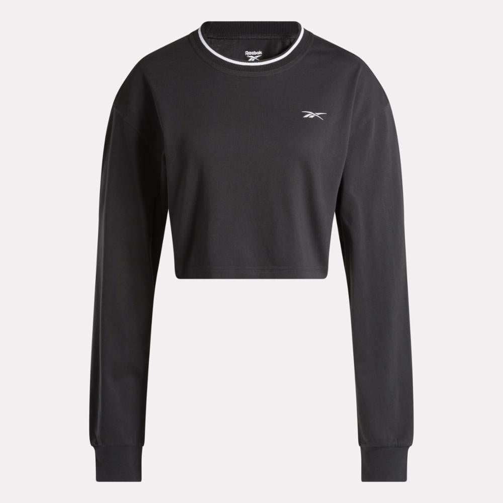 Reebok Apparel  Women's Team Ls Crop Reebok Training App Women Black Reg