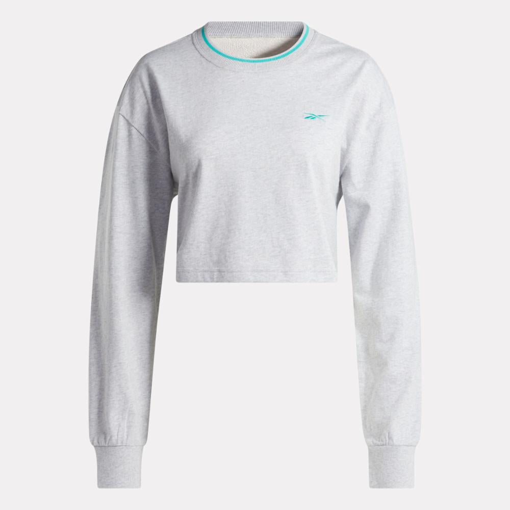 Reebok Apparel  Women's Team Ls Crop Reebok Training App Women Grey Reg