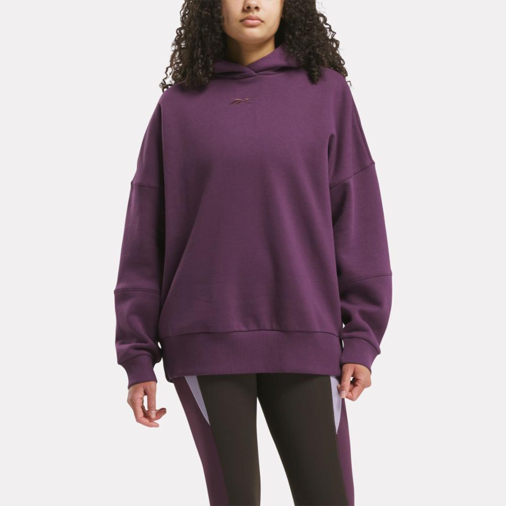 Reebok Apparel  Women's Lux Oversized Hoodie Reebok Training App Women Purple Reg