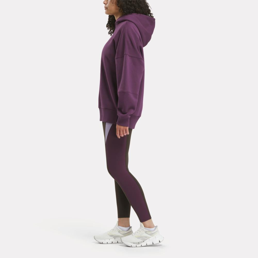Reebok Apparel  Women's Lux Oversized Hoodie Reebok Training App Women Purple Reg
