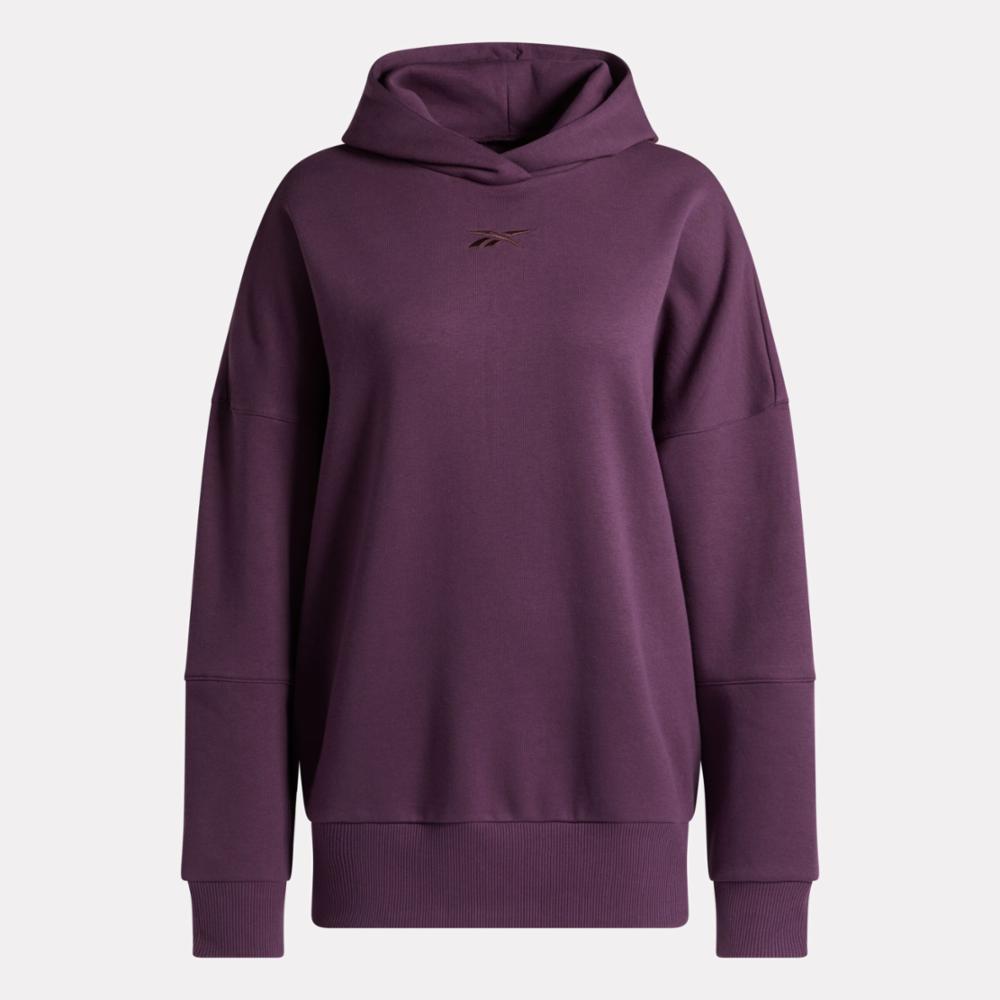 Reebok Apparel  Women's Lux Oversized Hoodie Reebok Training App Women Purple Reg