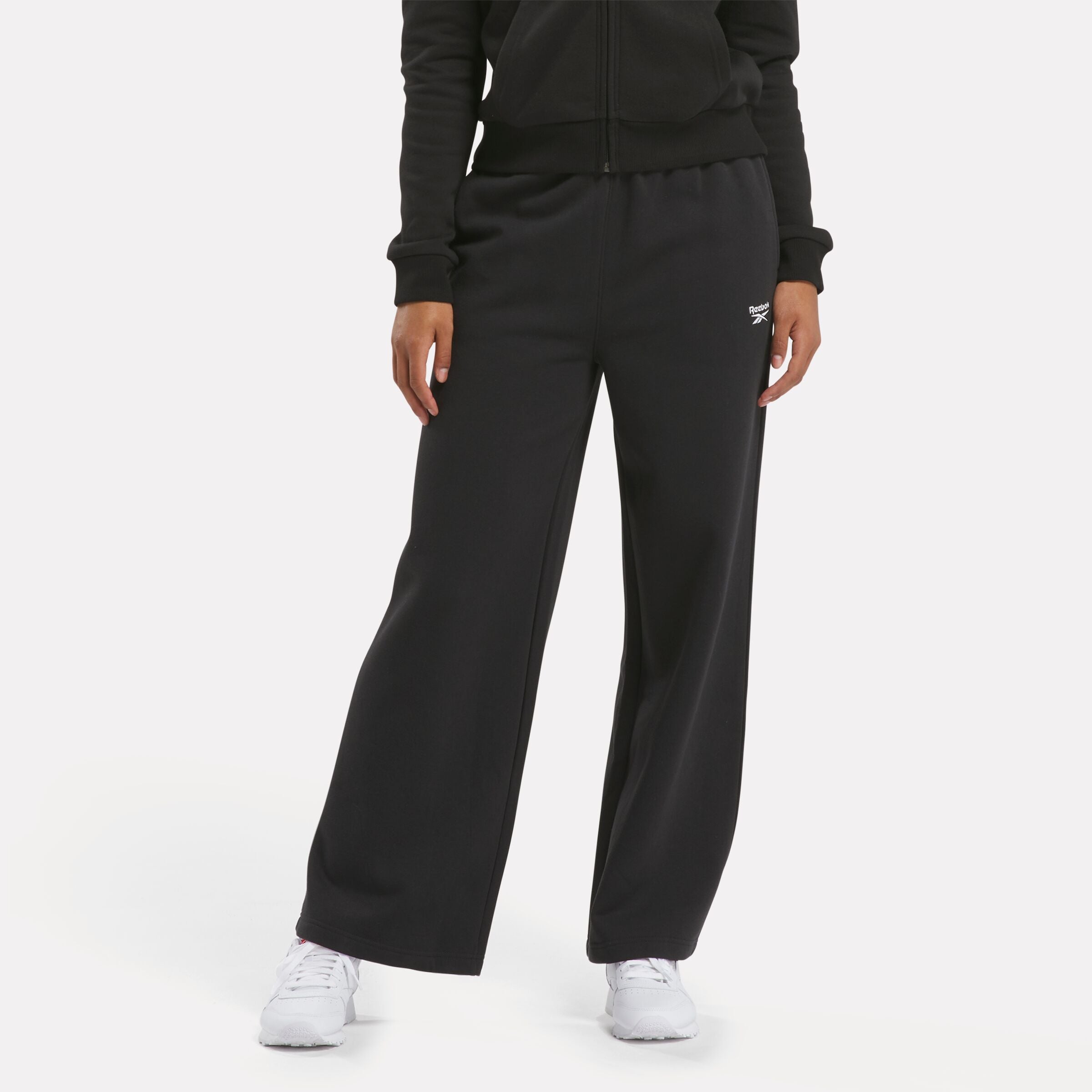 Reebok Women's Reebok Identity Sl Flc Wide Leg  In Black REG