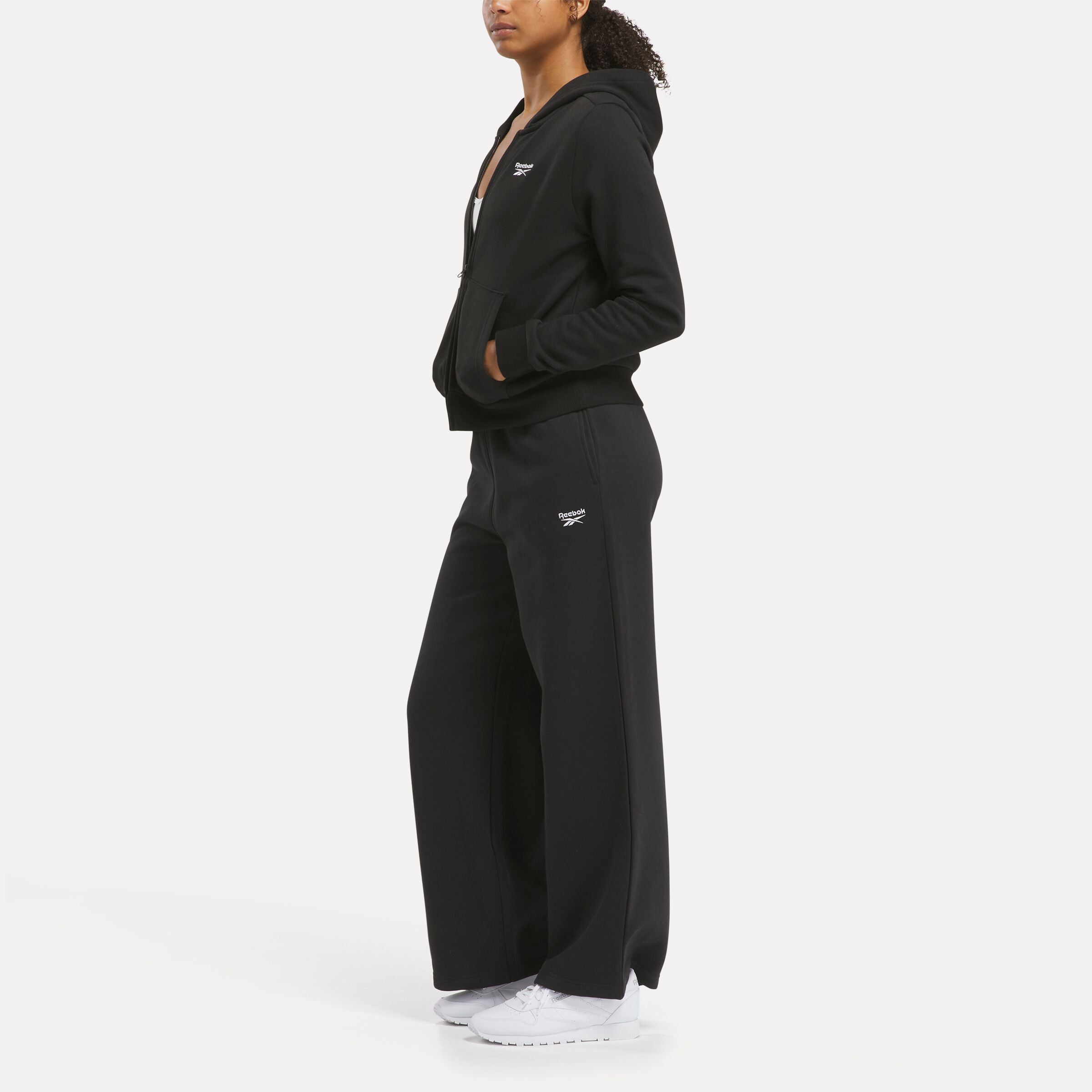 Reebok Women's Reebok Identity Sl Flc Wide Leg  In Black REG