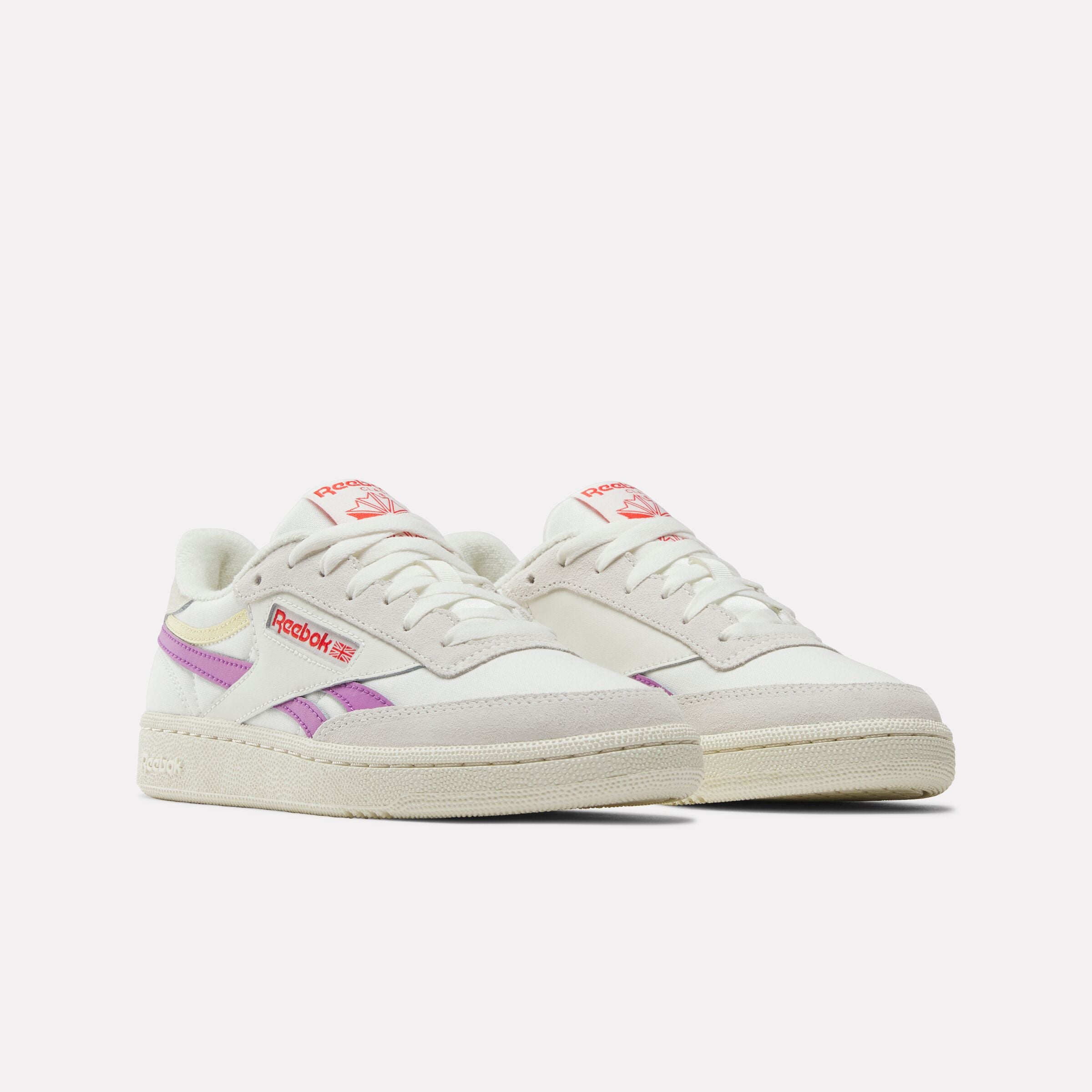 Reebok Women's Club C Revenge  In Chalk/Vintagechalk/Purplerave M