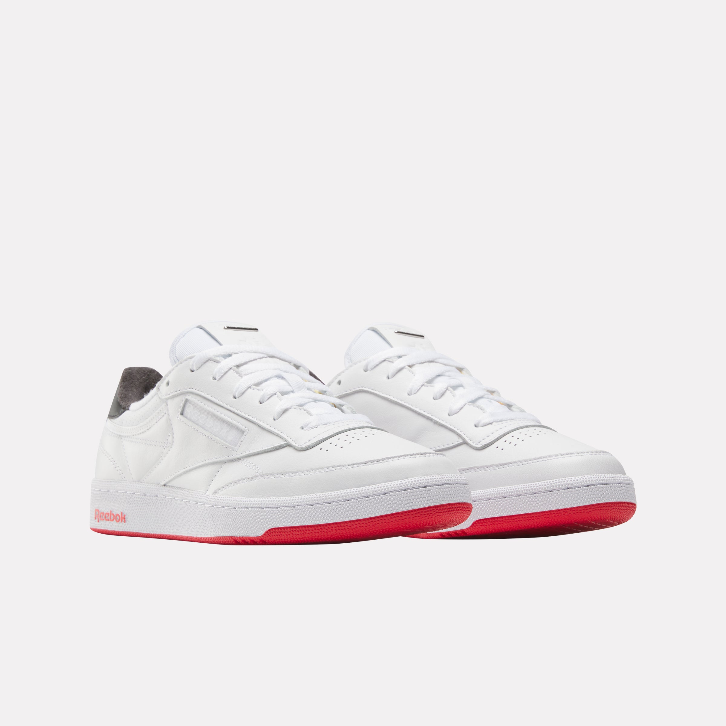 Reebok Unisex' Club C 85 Vintage  In White/Energyred/Washedblack M