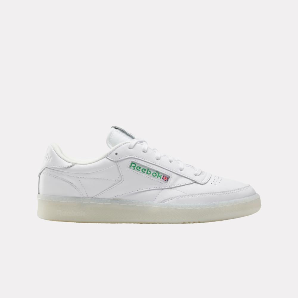 Reebok Unisex' Club C 85 Vintage  In White/Glengreen/Vectorred M