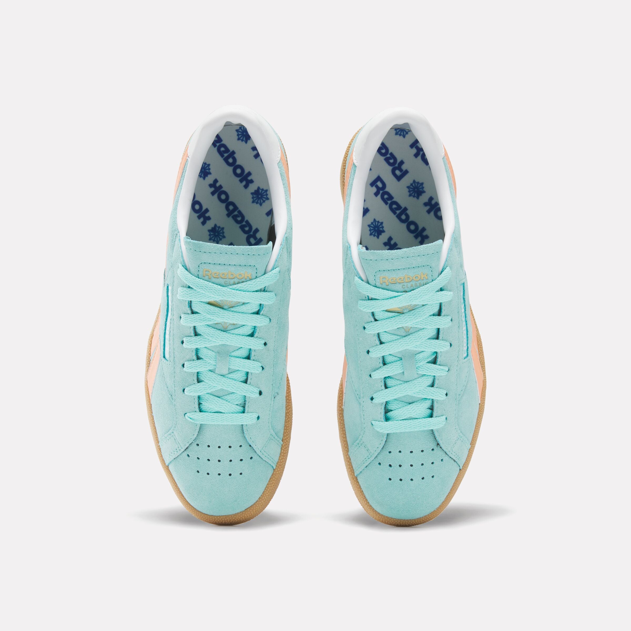 Reebok Unisex' Club C Grounds Uk  In Aqua/Orange M