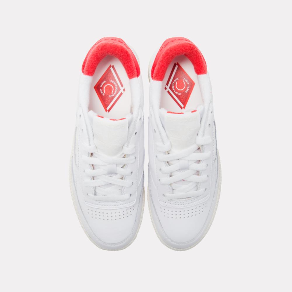 Reebok Women's Club C 85 Vintage  In White/Chalk/Energyred M