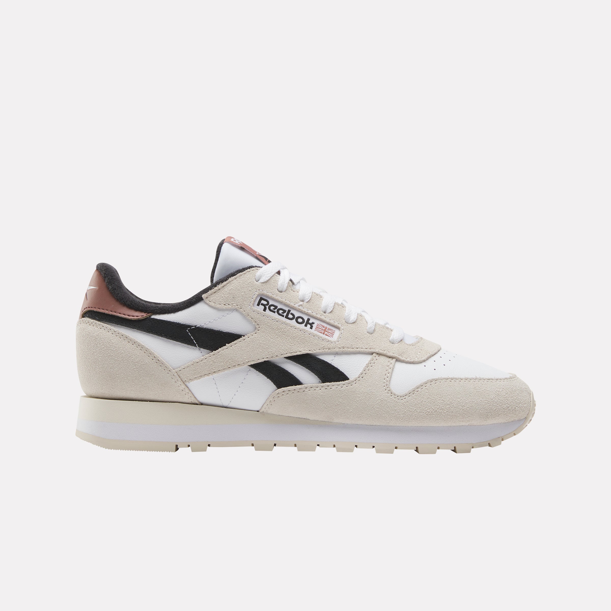 Reebok Unisex' Classic Leather  In White/Sand/Black M