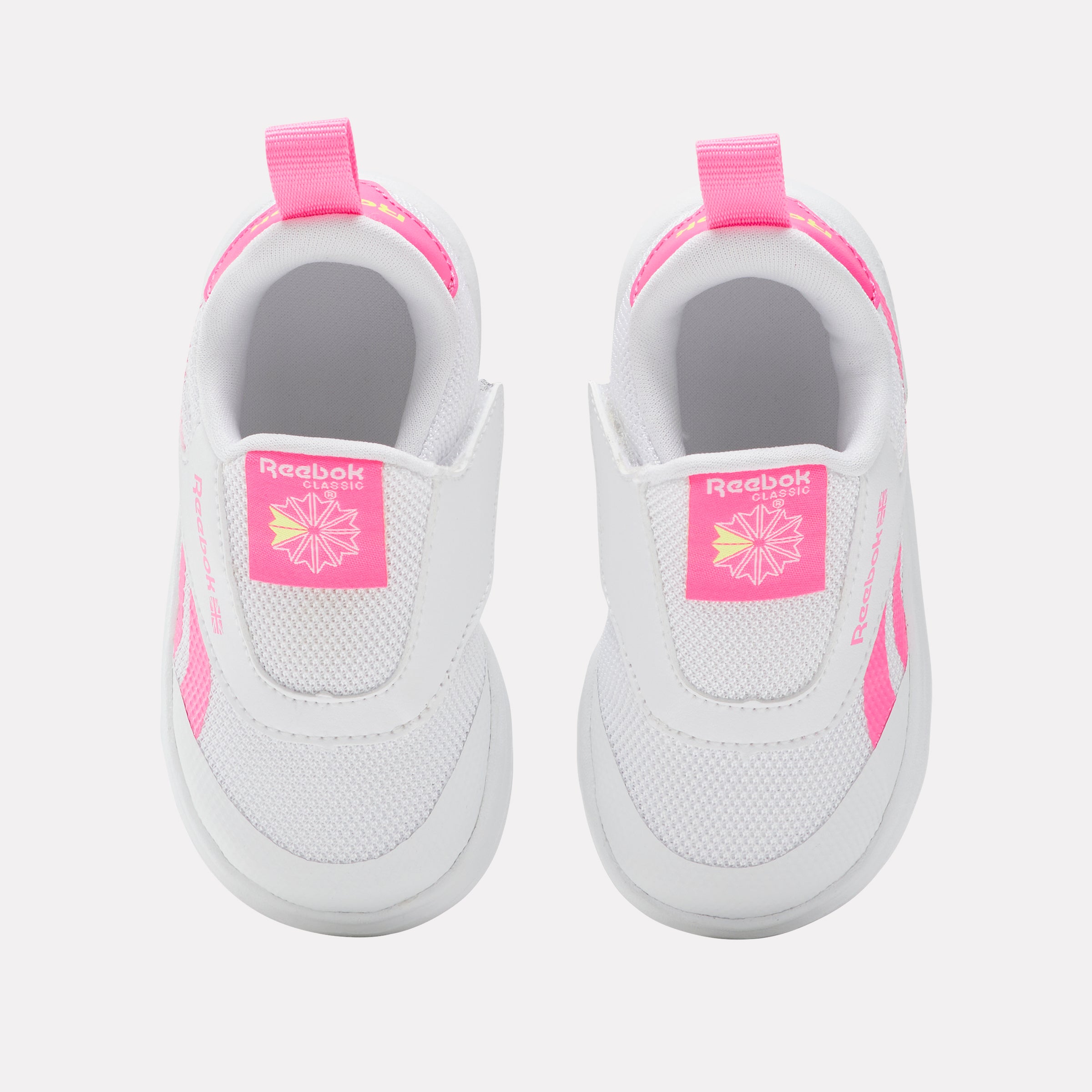Reebok Girl's' Club C Revenge Slip On  In White/Atomicpink/Electricyello M