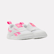 Reebok Girl's' Club C Revenge Slip On  In White/Atomicpink/Electricyello M