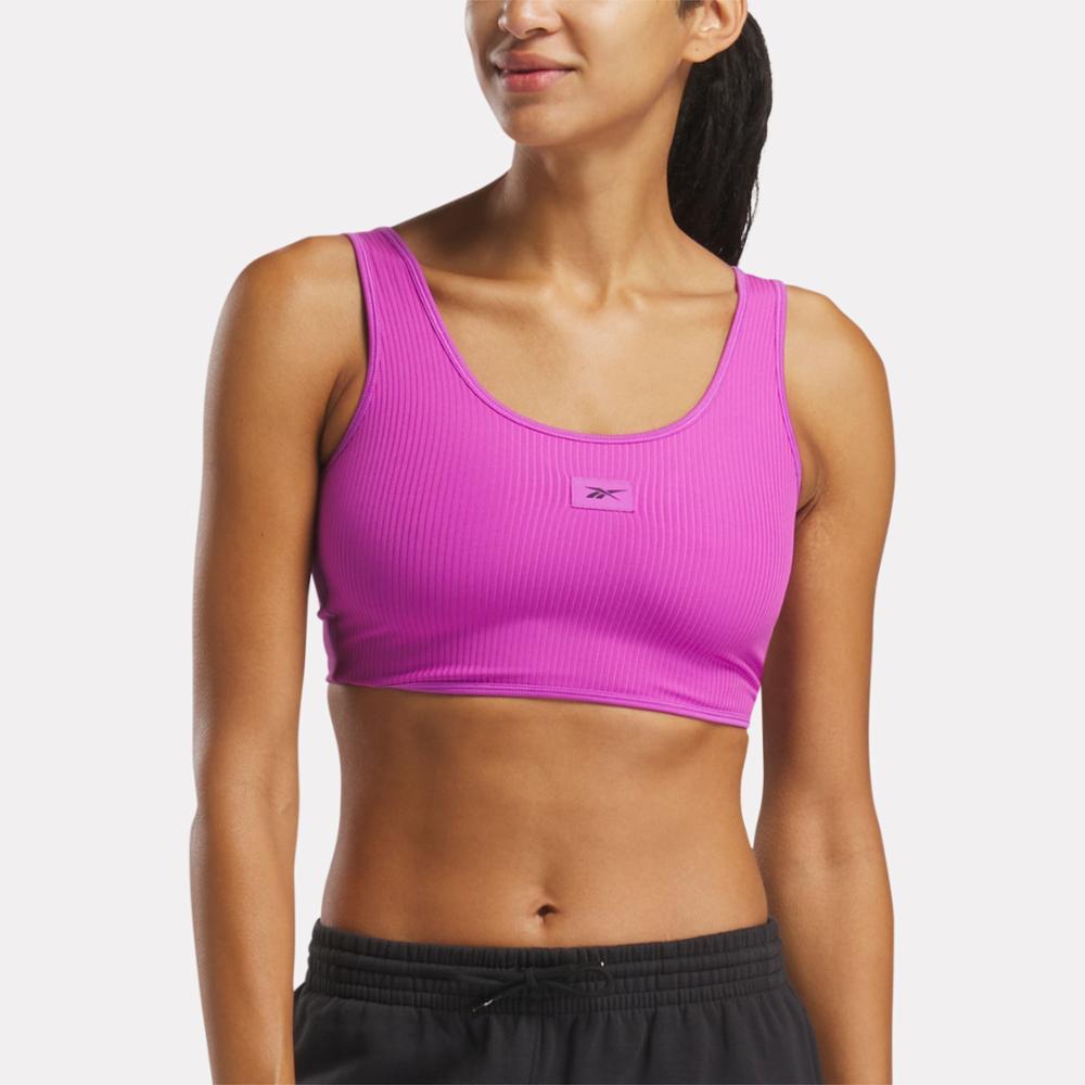 Reebok Apparel  Women's Rib Multi-Way Bralette Reebok Training App Women Purple Reg
