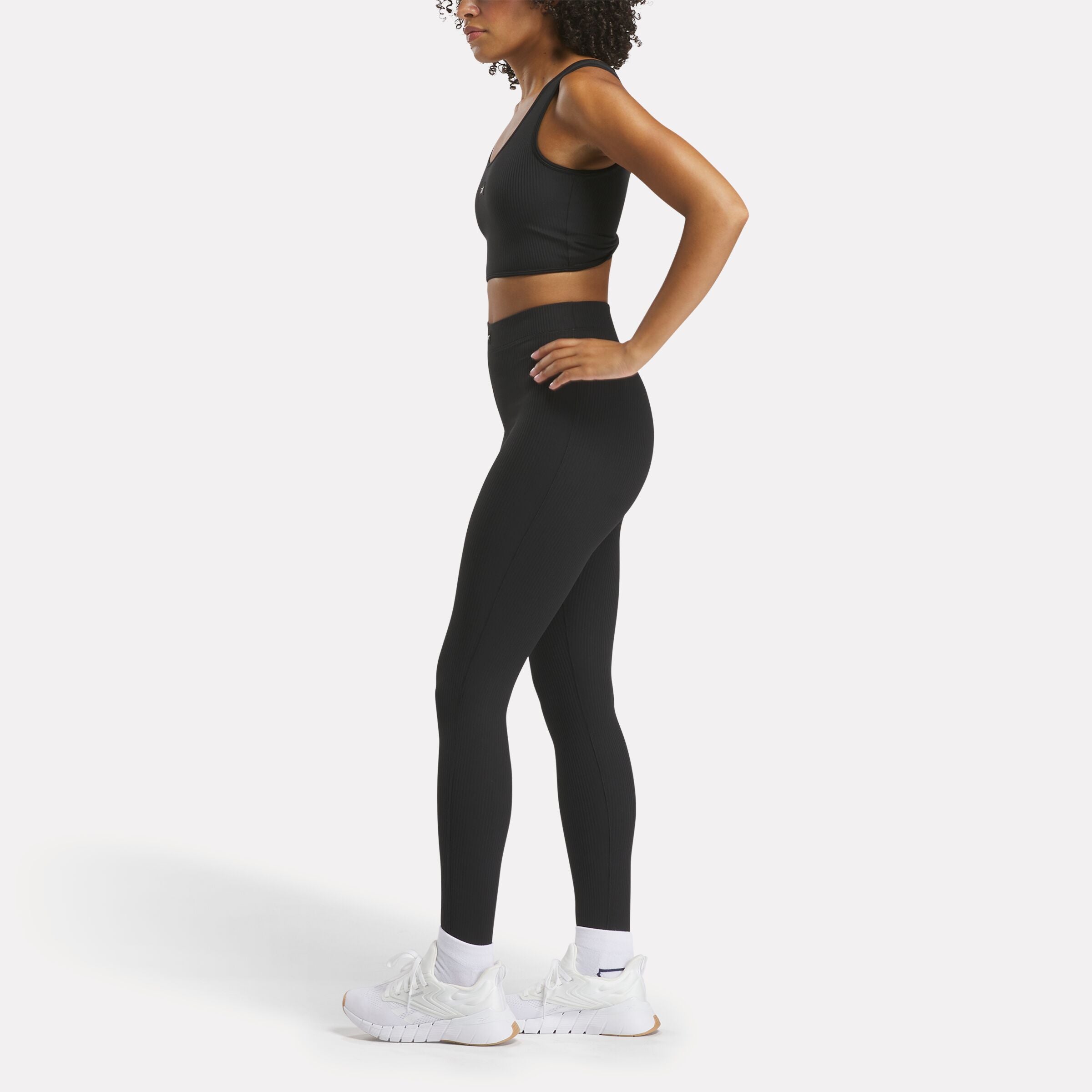 Reebok Women's Rib Stirrup Tight  Reg In Black