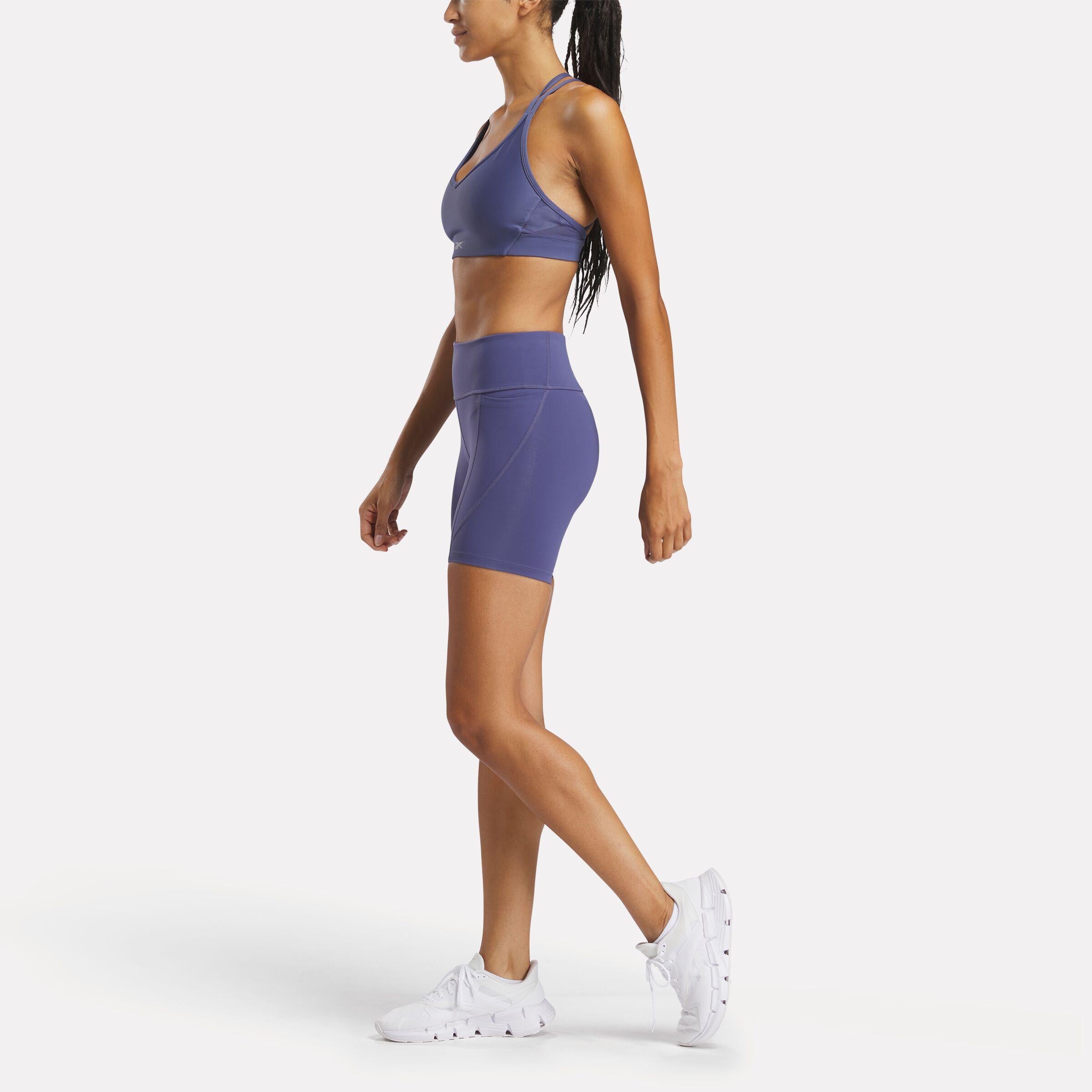 Reebok Apparel  Women's Lux High Rise Bike Short Reebok Training App Women Purple Reg