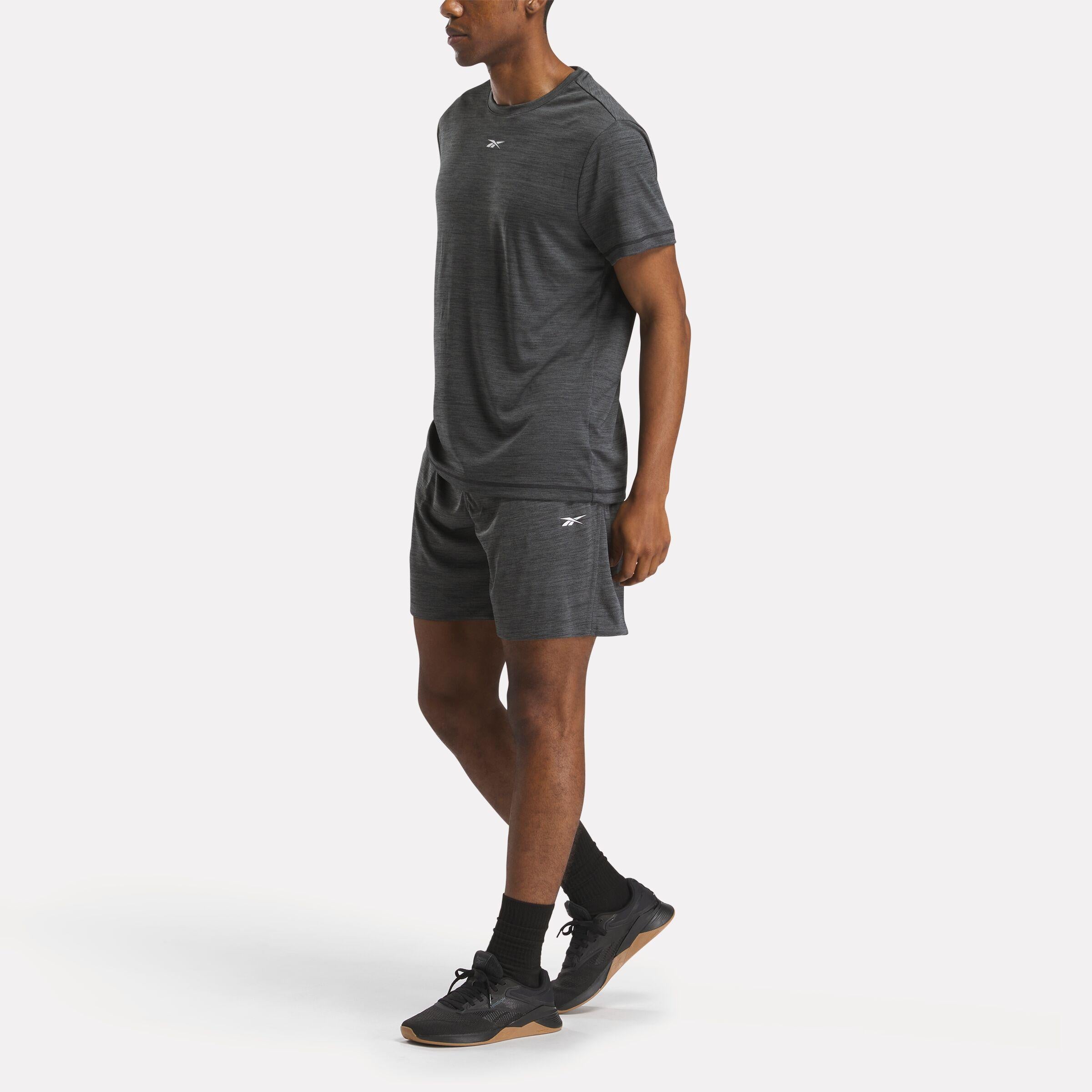 Reebok Apparel  Men's Id Train Melange Tech Tee Reebok Training App Men Black Reg