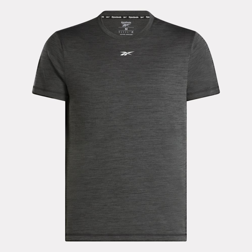 Reebok Apparel  Men's Id Train Melange Tech Tee Reebok Training App Men Black Reg