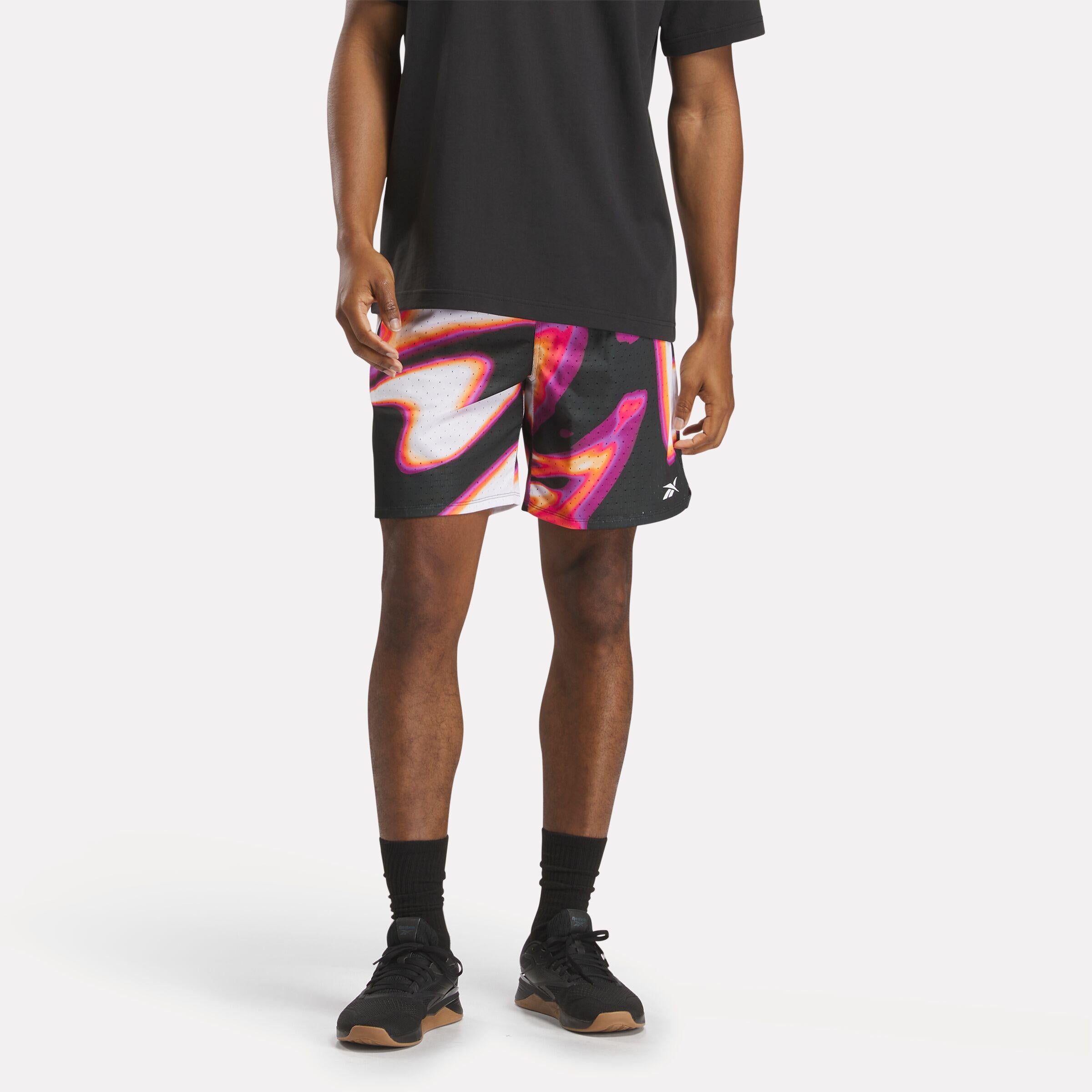 Reebok Apparel  Men's Reebok Basketball Transition Short Aop Reebok Training App Men Multi Reg