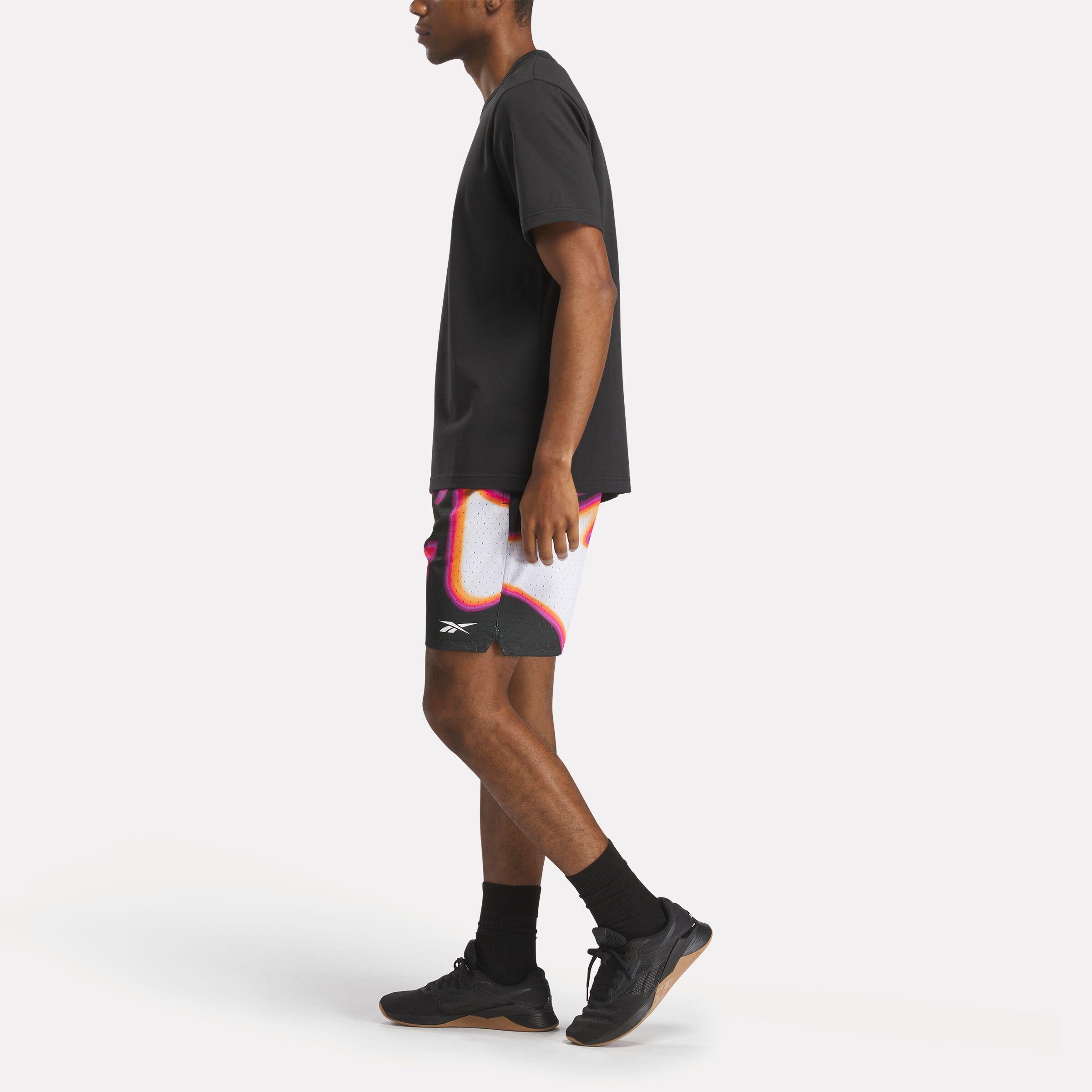 Reebok Apparel  Men's Reebok Basketball Transition Short Aop Reebok Training App Men Multi Reg